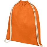 Sacca in cotone 100 g/m² con coulisse Oregon - 5L personalizzato con logo - Pubblienne