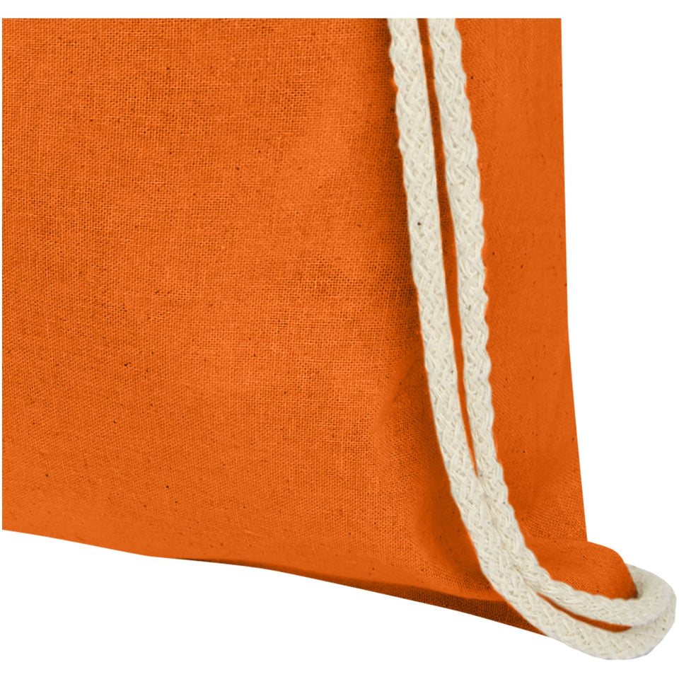 Sacca in cotone 100 g/m² con coulisse Oregon - 5L personalizzato con logo - Pubblienne