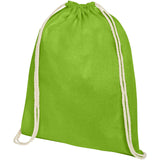 Sacca in cotone 100 g/m² con coulisse Oregon - 5L personalizzato con logo - Pubblienne