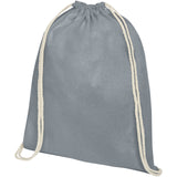 Sacca in cotone 100 g/m² con coulisse Oregon - 5L personalizzato con logo - Pubblienne