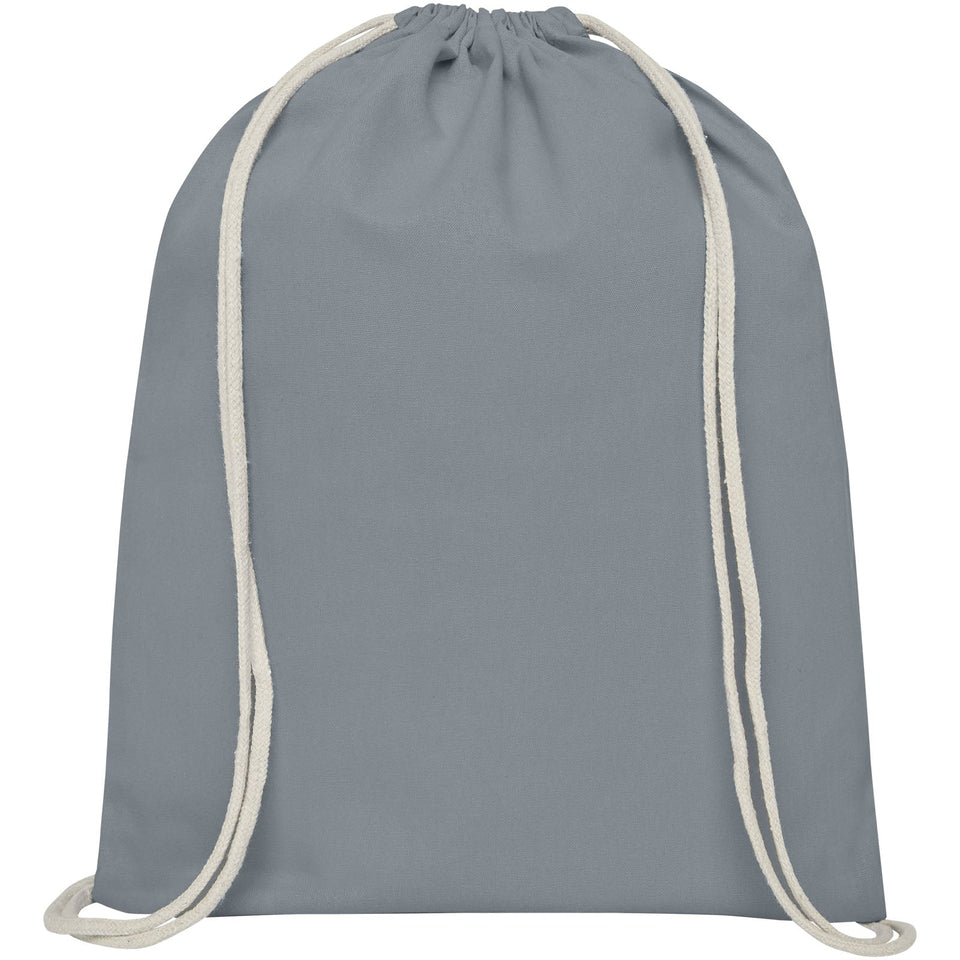 Sacca in cotone 100 g/m² con coulisse Oregon - 5L personalizzato con logo - Pubblienne