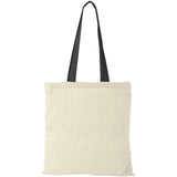 Shopper in cotone 100 g/m² con manici colorati Nevada - 7L personalizzato con logo - Pubblienne