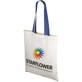 Shopper in cotone 100 g/m² con manici colorati Nevada - 7L personalizzato con logo - Pubblienne
