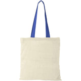 Shopper in cotone 100 g/m² con manici colorati Nevada - 7L personalizzato con logo - Pubblienne