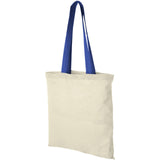 Shopper in cotone 100 g/m² con manici colorati Nevada - 7L personalizzato con logo - Pubblienne