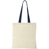 Shopper in cotone 100 g/m² con manici colorati Nevada - 7L personalizzato con logo - Pubblienne