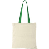 Shopper in cotone 100 g/m² con manici colorati Nevada - 7L personalizzato con logo - Pubblienne