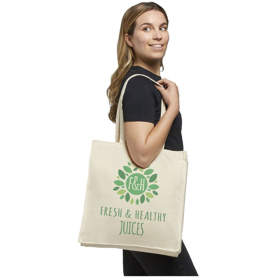 Shopper in cotone 220 g/m² Odessa - 13L personalizzato con logo - Pubblienne