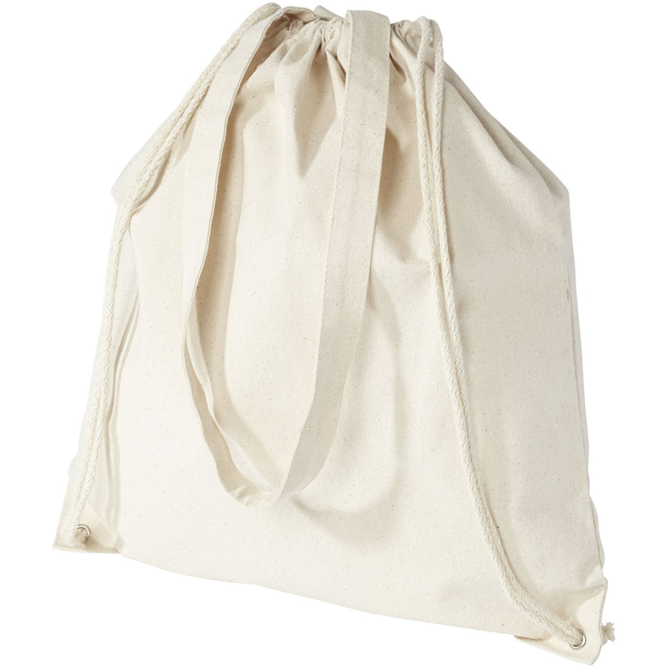 Zaino con cordoncino Eliza in cotone da 240 g/m² - 6L personalizzato con logo - Pubblienne