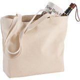 Shopper in cotone 320 g/m² con zip Ningbo - 15L personalizzato con logo - Pubblienne