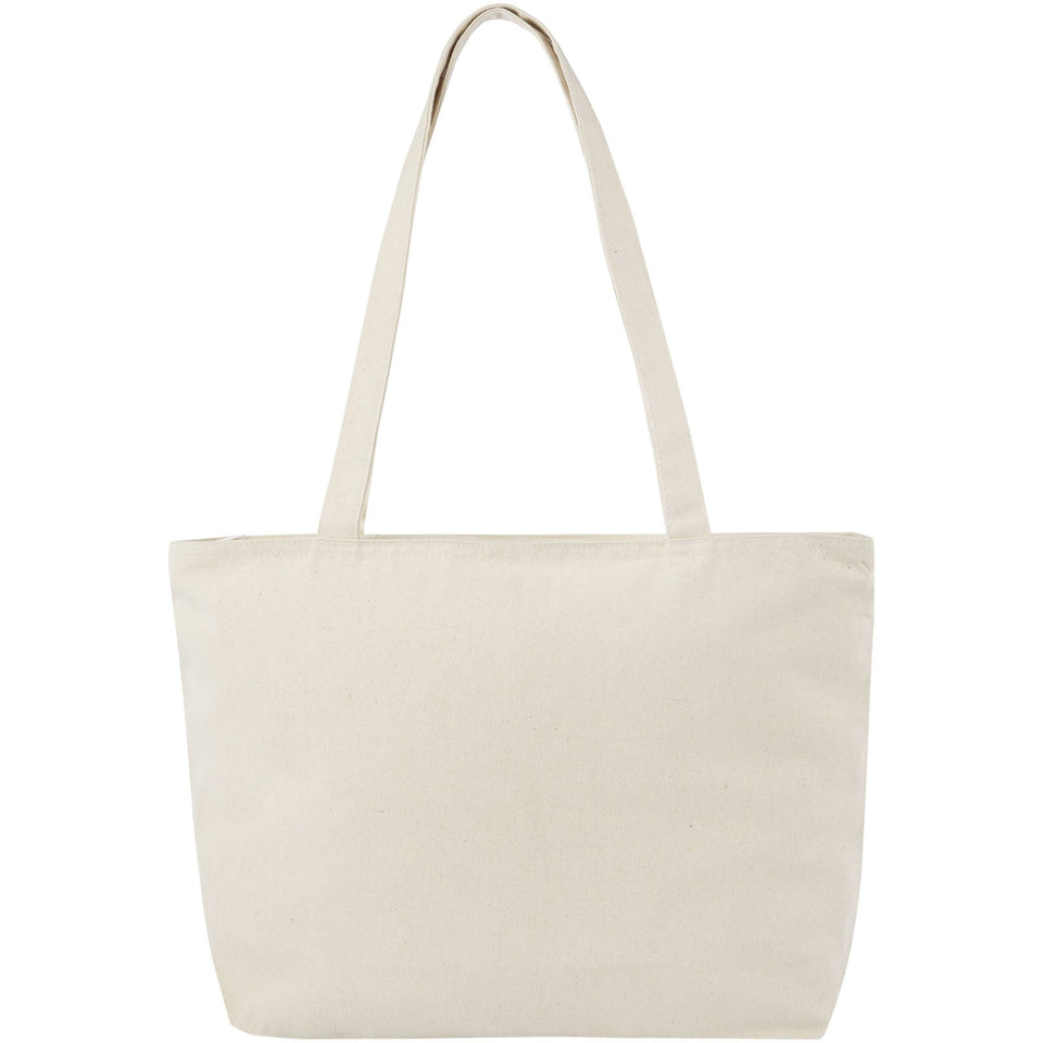 Shopper in cotone 320 g/m² con zip Ningbo - 15L personalizzato con logo - Pubblienne