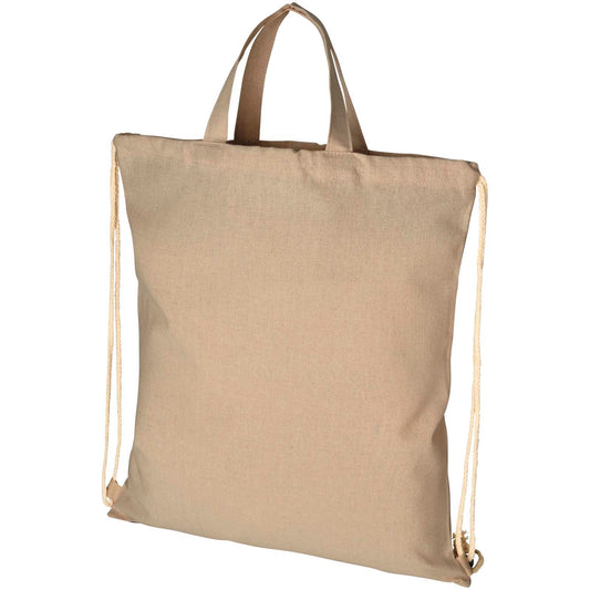 Zaino con cordoncino Pheebs in tessuto riciclato, 210 g/m² - 6L personalizzato con logo - Pubblienne