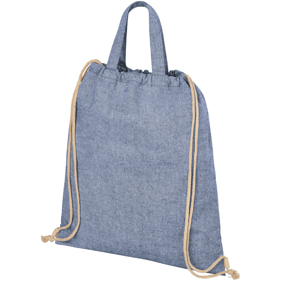 Zaino con cordoncino Pheebs in tessuto riciclato, 210 g/m² - 6L personalizzato con logo - Pubblienne