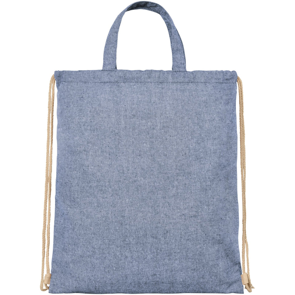 Zaino con cordoncino Pheebs in tessuto riciclato, 210 g/m² - 6L personalizzato con logo - Pubblienne