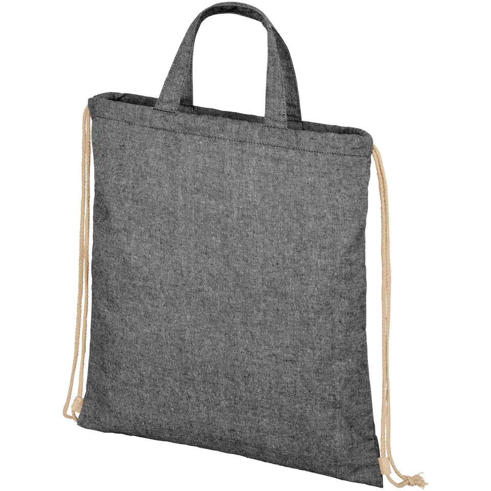 Zaino con cordoncino Pheebs in tessuto riciclato, 210 g/m² - 6L personalizzato con logo - Pubblienne