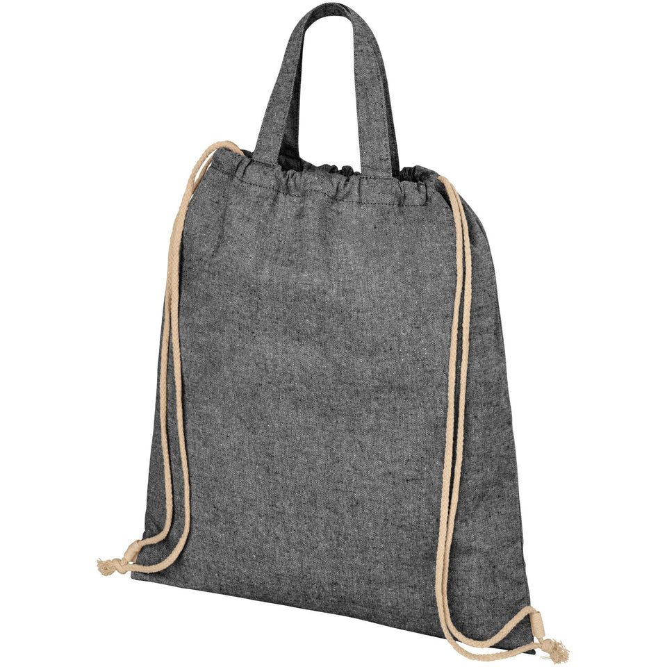 Zaino con cordoncino Pheebs in tessuto riciclato, 210 g/m² - 6L personalizzato con logo - Pubblienne