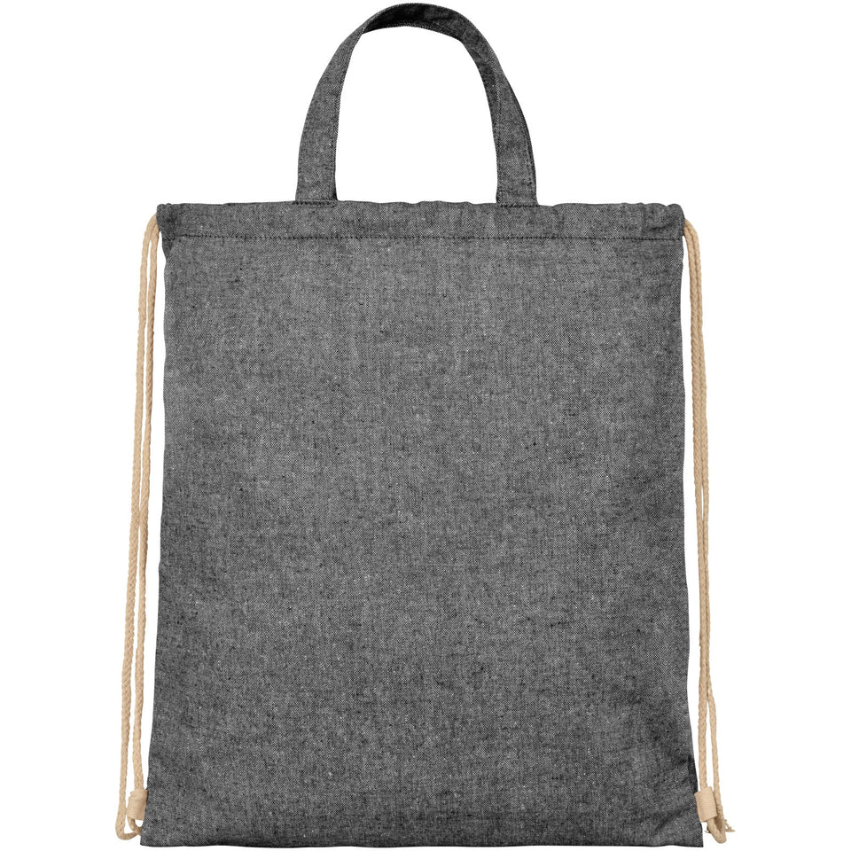 Zaino con cordoncino Pheebs in tessuto riciclato, 210 g/m² - 6L personalizzato con logo - Pubblienne