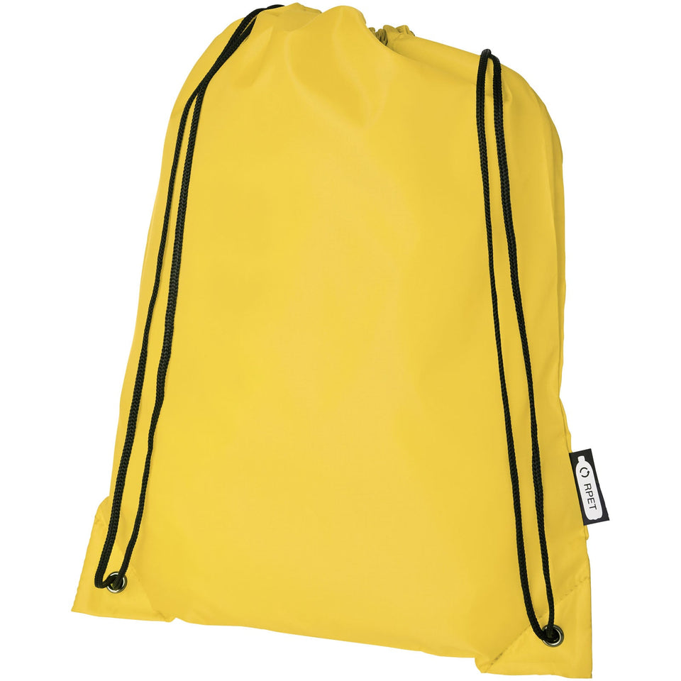 Zaino con cordoncino Oriole in PET riciclato - 5L personalizzato con logo - Pubblienne