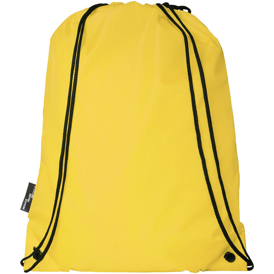 Zaino con cordoncino Oriole in PET riciclato - 5L personalizzato con logo - Pubblienne