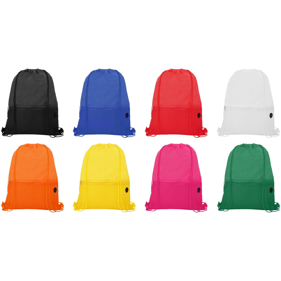 Zaino Oriole in mesh con cordoncino - 5L personalizzato con logo - Pubblienne