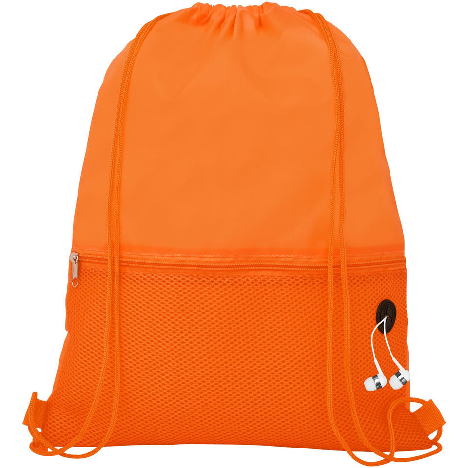 Zaino Oriole in mesh con cordoncino - 5L personalizzato con logo - Pubblienne