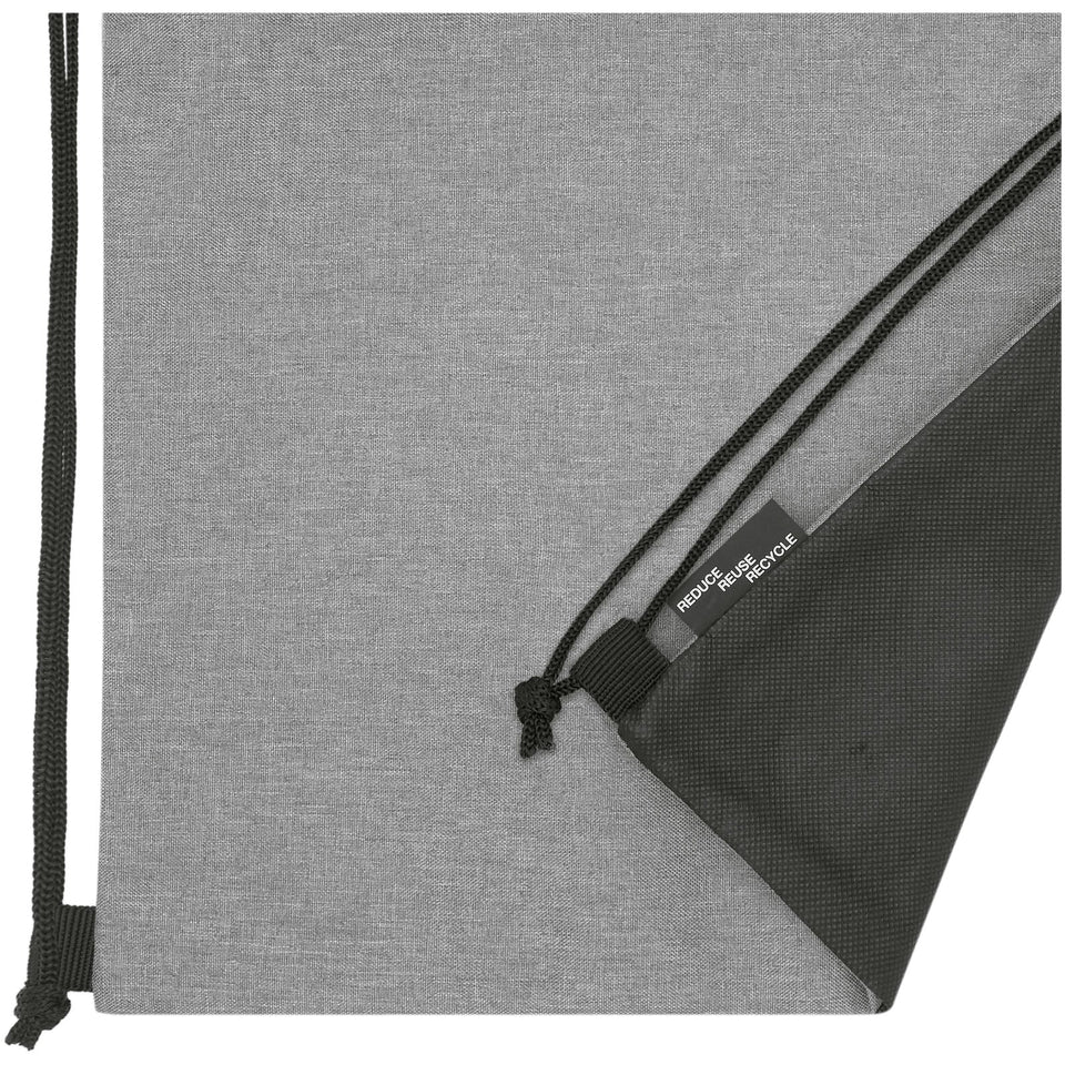 Zaino con cordoncino Ross in PET riciclato - 5L personalizzato con logo - Pubblienne