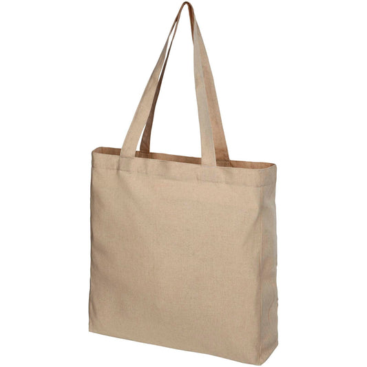 Tote bag con fondo ampio in tessuto riciclato 210 g/m² Pheebs - 13L personalizzato con logo - Pubblienne