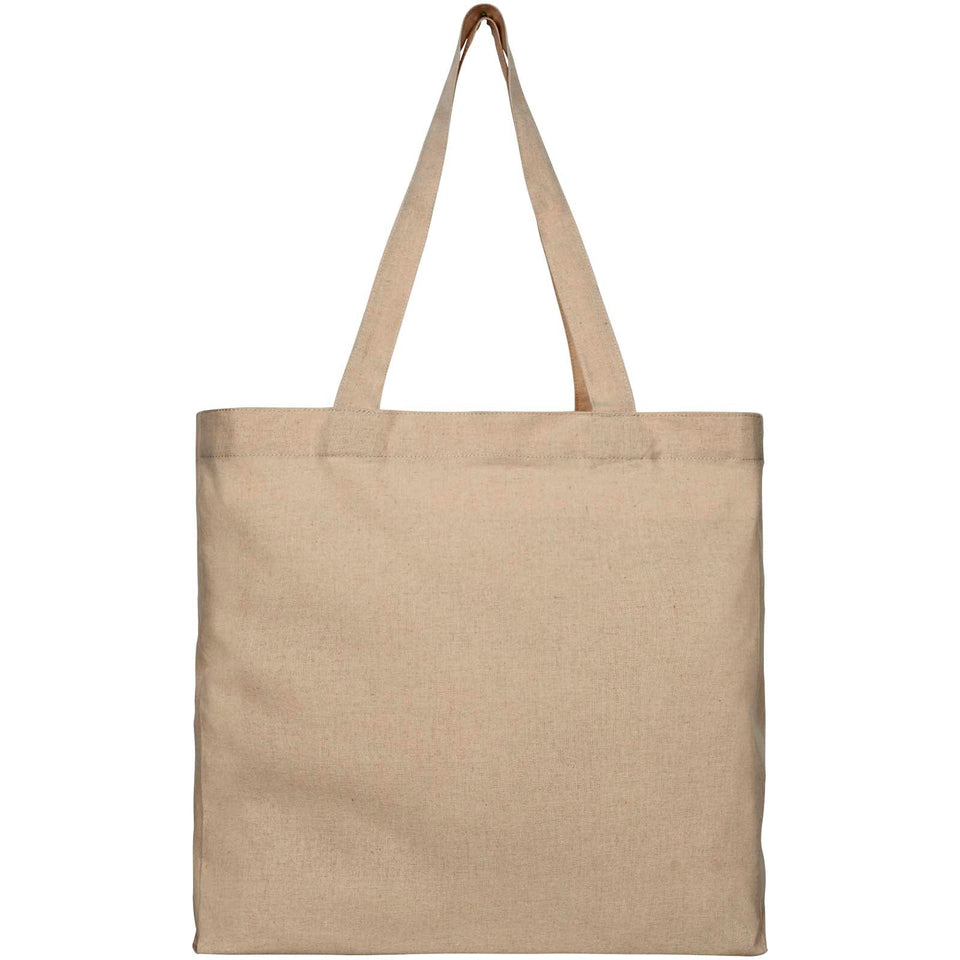 Tote bag con fondo ampio in tessuto riciclato 210 g/m² Pheebs - 13L personalizzato con logo - Pubblienne