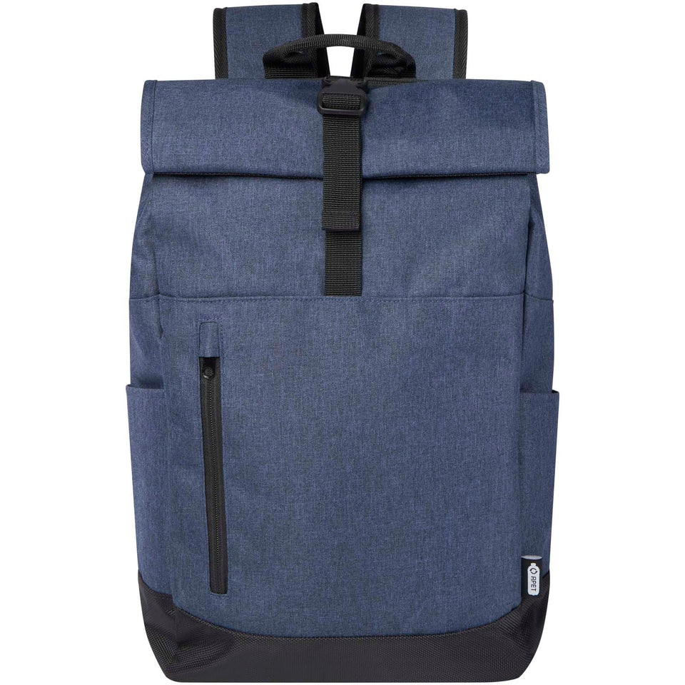 Zaino roll-up certificato GRS per portatile da 15,6" Libra - 12L personalizzato con logo - Pubblienne