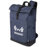 Zaino roll-up certificato GRS per portatile da 15,6" Hoss - 12L personalizzato con logo - Pubblienne