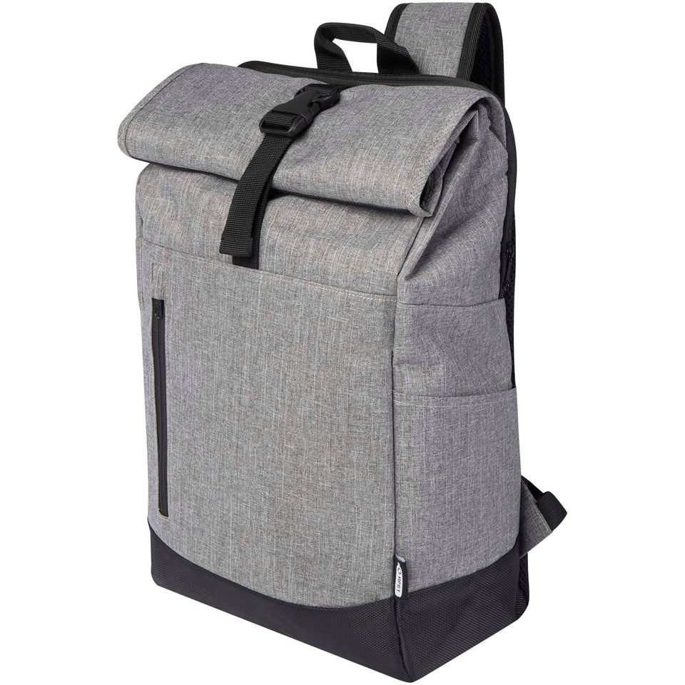 Zaino roll-up certificato GRS per portatile da 15,6" Libra - 12L personalizzato con logo - Pubblienne