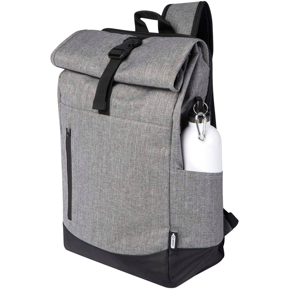 Zaino roll-up certificato GRS per portatile da 15,6" Libra - 12L personalizzato con logo - Pubblienne