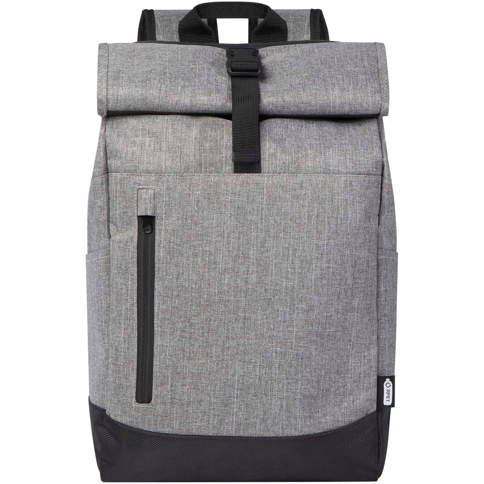 Zaino roll-up certificato GRS per portatile da 15,6" Libra - 12L personalizzato con logo - Pubblienne