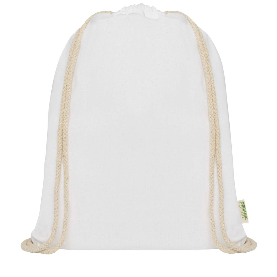 Zaino con cordoncino Orissa da 140 g/m² in cotone organico - 5L personalizzato con logo - Pubblienne