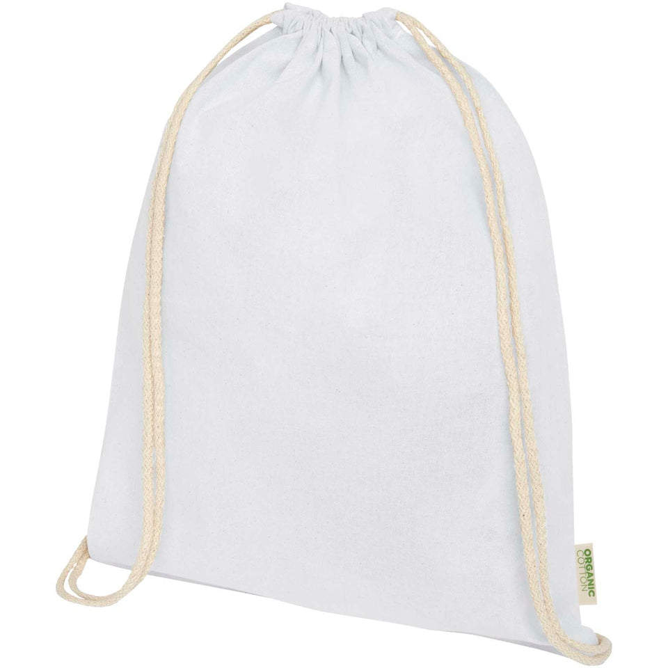 Zaino con cordoncino Orissa da 140 g/m² in cotone organico - 5L personalizzato con logo - Pubblienne