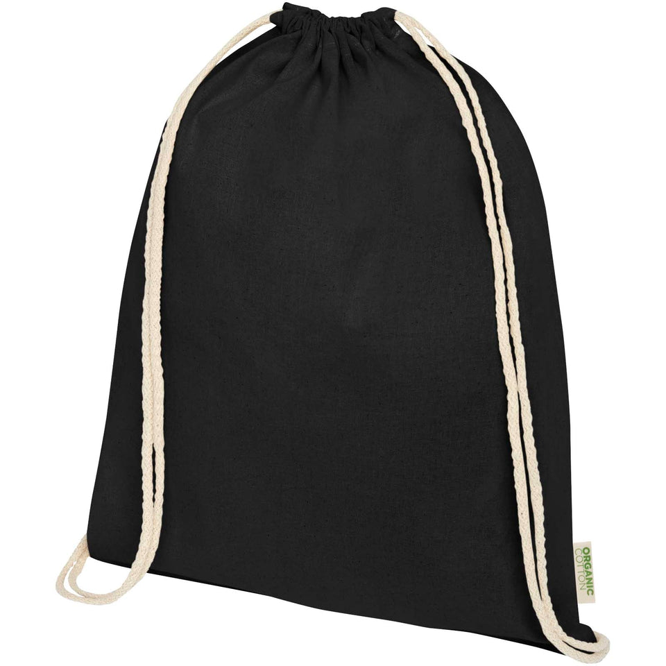Zaino con cordoncino Orissa da 140 g/m² in cotone organico - 5L personalizzato con logo - Pubblienne
