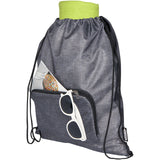 Borsa pieghevole con coulisse in materiale riciclato Ash - 7L personalizzato con logo - Pubblienne