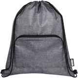 Borsa pieghevole con coulisse in materiale riciclato Ash - 7L personalizzato con logo - Pubblienne
