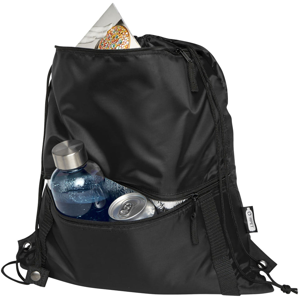 Borsa termica con coulisse in materiale riciclato Adventure - 9L personalizzato con logo - Pubblienne
