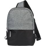 Zaino monospalla bicolore in materiale riciclato certificato GRS Reclaim 3.5L personalizzato con logo - Pubblienne
