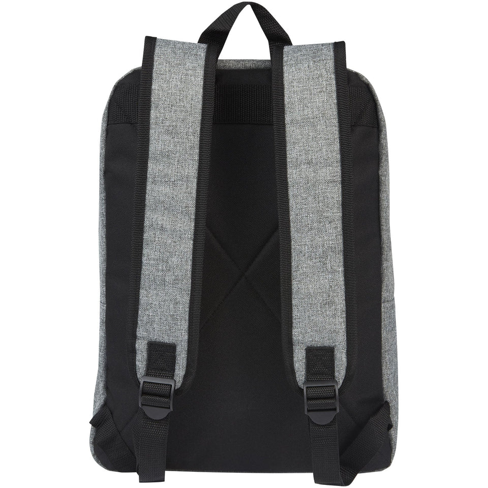 Zaino bicolore per portatile da 15" in materiale riciclato certificato GRS Reclaim 14L personalizzato con logo - Pubblienne