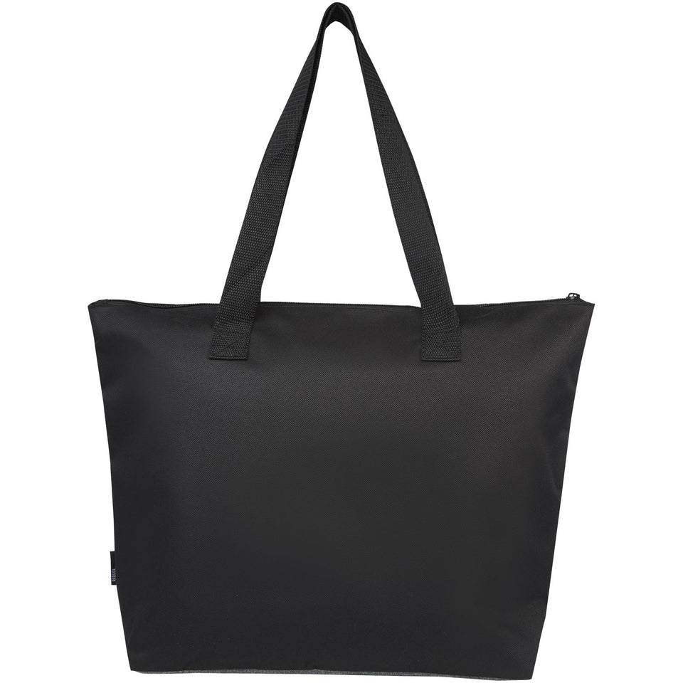 Tote bag bicolore con zip in materiale riciclato certificato GRS Reclaim 15L personalizzato con logo - Pubblienne