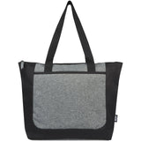 Tote bag bicolore con zip in materiale riciclato certificato GRS Reclaim 15L personalizzato con logo - Pubblienne