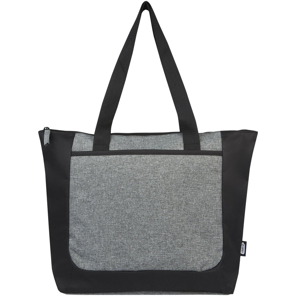 Tote bag bicolore con zip in materiale riciclato certificato GRS Reclaim 15L personalizzato con logo - Pubblienne