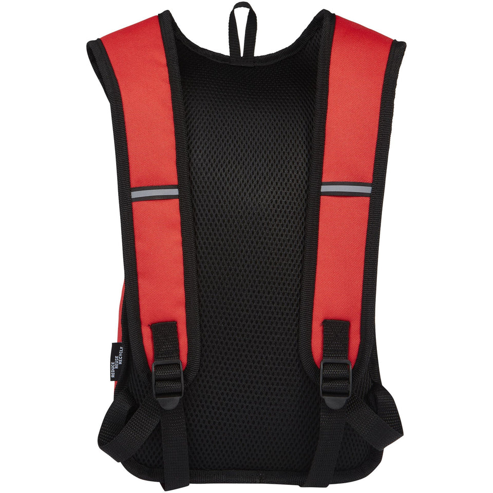 Zaino outdoor in PET riciclato certifcato GRS Trails 6.5L personalizzato con logo - Pubblienne