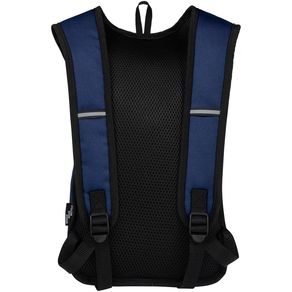 Zaino outdoor in PET riciclato certifcato GRS Trails 6.5L personalizzato con logo - Pubblienne