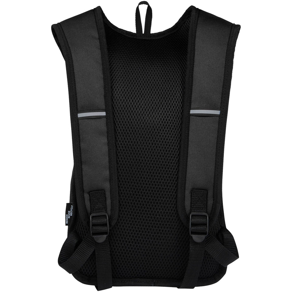 Zaino outdoor in PET riciclato certifcato GRS Trails 6.5L personalizzato con logo - Pubblienne