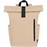 Zaino con chiusura arrotolabile per portatile da 15,6" in PET riciclato certificato GRS Byron 18L personalizzato con logo - Pubblienne