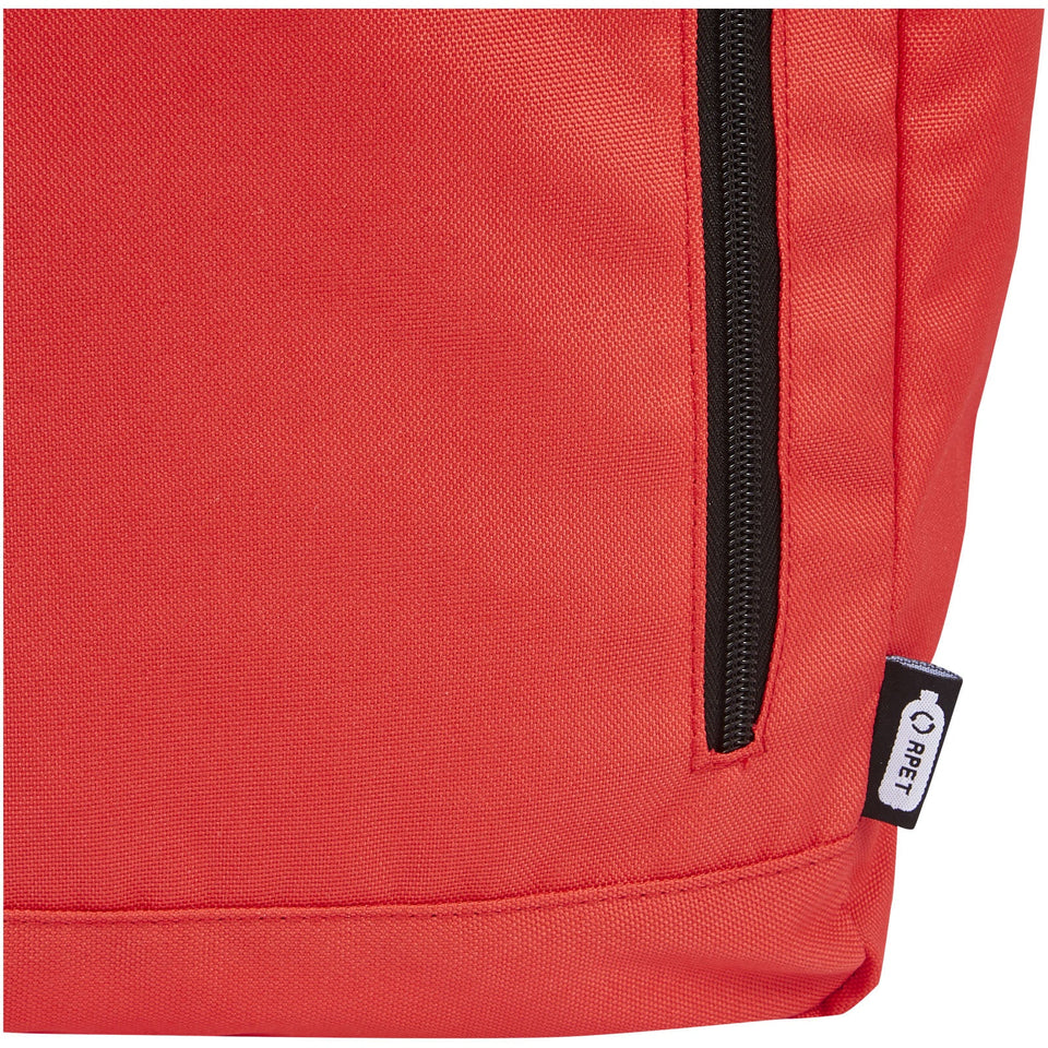 Zaino con chiusura arrotolabile per portatile da 15,6" in PET riciclato certificato GRS Byron 18L personalizzato con logo - Pubblienne