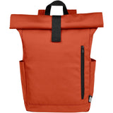 Zaino con chiusura arrotolabile per portatile da 15,6" in PET riciclato certificato GRS Byron 18L personalizzato con logo - Pubblienne
